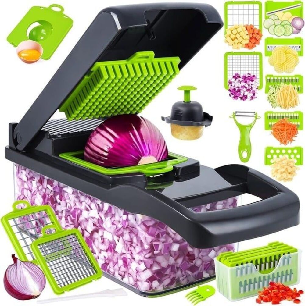 Vegetable Chopper 14 In 1 Fruit Vegetable Slicer Cutter Food Onion Veggie Dicer